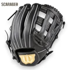 Wilson ウイルソン ソフトボール用 グラブ Bear DUAL L ブラック デュアル 小指2本入れ対応 親指パッド 即使用可能 初心者 中級者 グローブ wbw104519