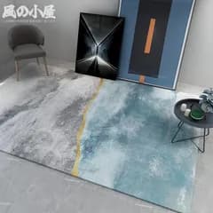 【数量限定】カーペット 北欧 モダン コーラルベルベット生地 ダニフリー技術 インテリア ラグ 滑り止め 付き おしゃれ かわいい 職人技 グレー ブルー