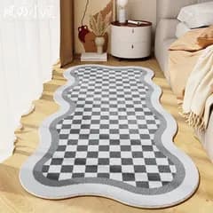 【数量限定】ラグマット カシミヤ調 ブロックチェック 洗える 滑り止め グレー グリーン ブラウン カーペット おしゃれ インテリア リビング 寝室