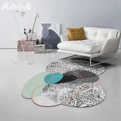 【数量限定】カーペット 敷物 モダン 抽象 幾何学模様 120×160cm おしゃれ インテリア 絨毯 じゅうたん 洗える マット ラグ 個性派