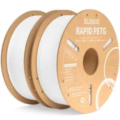 ELEGOO 高速 PETG フィラメント 1.75mm 白色2KG 印刷速度600mm/s対応可能 RAPID PETG フィラメント 3D プリンター用フィラメント 寸法精度±0.02mm ほとんどのFDMプリンターに対応 (2*1KG/スプール 2.2