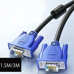 ディスプレーケーブル VGAケーブルD-Sub 15pin オス-D-Sub 15pin オス 1080P ディスプレイ、テレビ デ、プロジェクター、HDTV等に適用 VGAケーブル1.5m 3m 1.5m