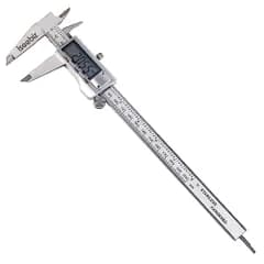 デジタル ノギス 200mm ステンレス鋼製 LCDディスプレイ 外径 内径 深さ 段差 測定 工具 ゼロリセット 高精度 電池付 DIY 大工用 収納ケース付きys