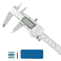 J&T ノギス 150mmデジタルノギス 保管ケース付液晶画面大文字表示 ゼロセット機能 内径/外径/深さ/段差測定用多機能のぎす オートパワーオフ コンパクトで保管や持ち運び便利 使いやすい予備電池付(150mm)ys