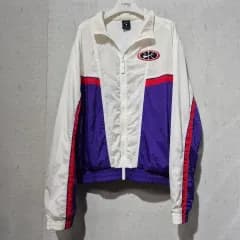 NIKE バスケット ロゴ ウィンドブレーカー ジャケット 白/パープル/レッド