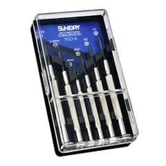 サンドリー(SUNDRY) 精密ドライバーセット 6本組(+00/+0/+1/-1.4/-2.4/-3.0mm) 収納ケース付 小型 小さい ネジ ねじ 小ネジ 時計 メガネ おもちゃ 電池交換 調整 修理 PSD-6(カラー: グレー)