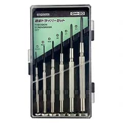 ENGINEER エンジニア +精密ドライバーセット 6本組 DM-20(サイズ: 刃先 +0000~+1 / カラー: クリア/ブラック)