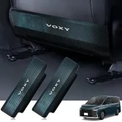 HUDIY（フーディ）キックガード 新型 ヴォクシー90系 ノア 90系 S-Z Z （2022年1月-現行）専用 ステンレス鋼 シート バック キック マット プロテクター 汚れ防止 蹴り防止 バックプロテクター 後部座席 内装 パーツ 2枚セット（炭素ts