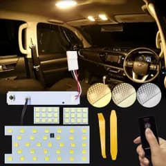 ヴォクシー 90系 LEDルームランプセット 3色切り替え NOAH/VOXY 90系専用車内灯 ノア90系 専用カスタム 内装パーツ LEDバルブ3点セット 調光機能・記憶機能 リモコン付き 専用工具付ts