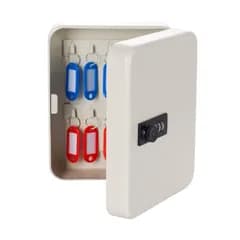 八番屋 キーボックス キーケース 鍵収納 鍵管理 オフィス 家庭 壁掛け 専用キー付き インテリア 小型 暗証番号 ダイヤルロック (18キー)★m 52c6a248