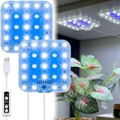 ★新品★DOMMIA成長灯、ナチュラルホワイト、調光可能な植物育成ライト、光学レンズ付き全スペクトル、タイマー付き植物育成ライト led b7998405