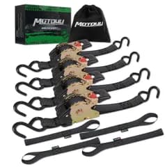 MOTO4U タイダウンベルト 自動巻 4本セット 25mm x 3m ラチュットベルト 固定ベルト 荷締めas 792f70d3