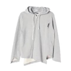 (新品) コム・デ・ギャルソン 24SS CDG バイアス フーデッド ジップアップ スウェットシャツ グレー