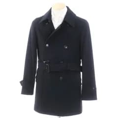 【中古】シップス SHIPS トレンチコート ネイビー【サイズS】【メンズ】