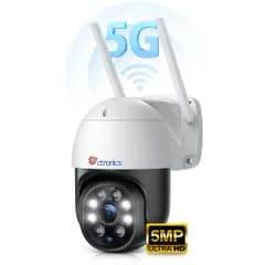 【最新5GWi-Fi・5MP】Ctronics 防犯カメラ ワイヤレス 屋外 自動追尾 24時間録画 監視カメラ スマホ/PC遠隔操作 NAS/FTP/ONVIF/NVR 夜間カラー プリセット機能 ヒューマン検知 強化5DBiアンテナ 双方向会話 家族共★m