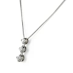 メレダイヤ デザインネックレス プラチナ ペンダント ネックレス Pt900 Pt850 ダイヤモンド レディース 【中古】