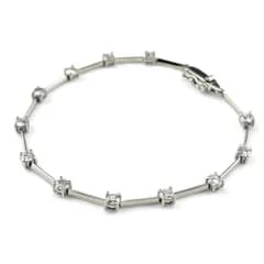 メレダイヤ デザインブレスレット プラチナ 腕輪 ブレスレット Pt850 ダイヤモンド レディース 【中古】