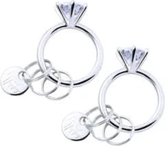 [ザ・キッス] キーリング KISS-KEYRING01 リング型キーホルダー カップル 友達 家族 お揃い プレゼント 鍵 プロポーズリング