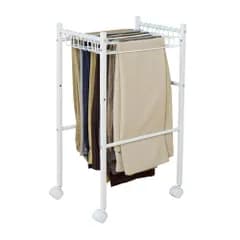 HEIAN SHINDO ボトムスハンガー スラックスハンガー スリム 10着 クローゼット収納 マットホワイト 幅32cm 高さ70cm 奥行44cm 耐荷重7.5kg BHS-4WH 平安伸銅工業ys