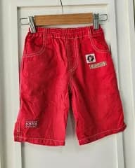 90 フラワー ハーフパンツ レッド