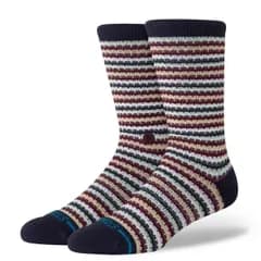 STANCE CASUAL CHICLETS WAFFLE KNIT CREW NAVY スタンスソックス