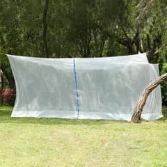 DEWEL 蚊帳 モスキートネ 大型 吊り下げ式 軽量 つり下げ蚊帳 アウトドア 防虫 防蚊対策 虫除け 簡単設置 高密度 通気性 旅行用 チャック付き (4m)★ 92cd9152