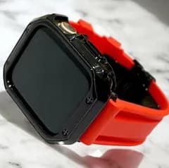 Apple WatchフレームカバーTPUケースand ラバーベルトカスタムバンドセット 38.40.41.42.44.45.49ultra ウルトラ 103