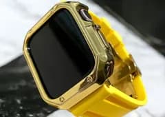 Apple WatchフレームカバーTPUケースand ラバーベルトカスタムバンドセット 38.40.41.42.44.45.49ultra ウルトラ 124