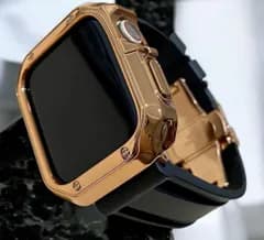 Apple WatchフレームカバーTPUケースand ラバーベルトカスタムバンドセット 38.40.41.42.44.45.49ultra ウルトラ 117
