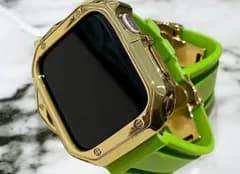 Apple WatchフレームカバーTPUケースand ラバーベルトカスタムバンドセット 38.40.41.42.44.45.49ultra ウルトラ 122