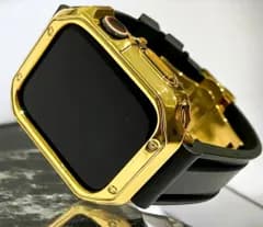 Apple WatchフレームカバーTPUケースand ラバーベルトカスタムバンドセット 38.40.41.42.44.45.49ultra ウルトラ 104