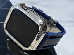 Apple WatchフレームカバーTPUケースand ラバーベルトカスタムバンドセット 38.40.41.42.44.45.49ultra ウルトラ 101