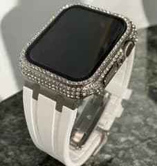   a-4 アップルウォッチ用　シームレス　バンド　別注ラバー　ベルトAppleWatch キラキラ　カスタム　カバー　ケース　38 40 41 42 44 46 49mm Ultra　SE　　