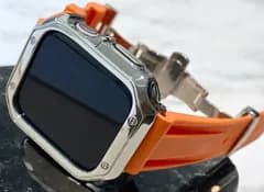 Apple WatchフレームカバーTPUケースand ラバーベルトカスタムバンドセット 38.40.41.42.44.45.49ultra ウルトラ 126