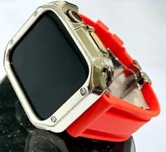 Apple WatchフレームカバーTPUケースand ラバーベルトカスタムバンドセット 38.40.41.42.44.45.49ultra ウルトラ 109