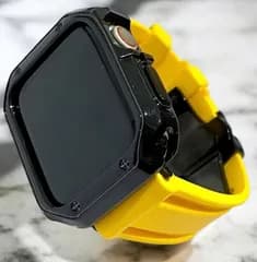 Apple WatchフレームカバーTPUケースand ラバーベルトカスタムバンドセット 38.40.41.42.44.45.49ultra ウルトラ 114