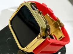 Apple WatchフレームカバーTPUケースand ラバーベルトカスタムバンドセット 38.40.41.42.44.45.49ultra ウルトラ 120