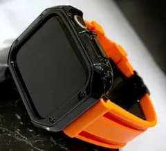 Apple WatchフレームカバーTPUケースand ラバーベルトカスタムバンドセット 38.40.41.42.44.45.49ultra ウルトラ 118
