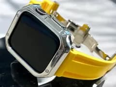 Apple WatchフレームカバーTPUケースand ラバーベルトカスタムバンドセット 38.40.41.42.44.45.49ultra ウルトラ 123
