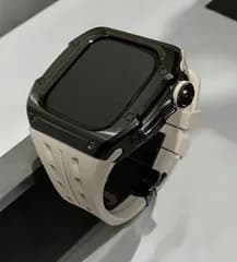 タイトル　アップルウォッチカバーケースApple Watchラバーバンドベルト メタル　26