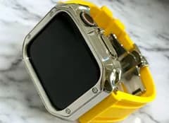 Apple WatchフレームカバーTPUケースand ラバーベルトカスタムバンドセット 38.40.41.42.44.45.49ultra ウルトラ 113