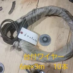 台付ワイヤー　6ミリ×3メートル　10本