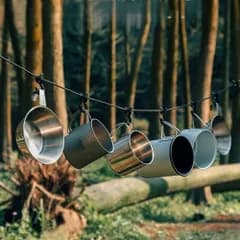 多機能ロープ フック付き　ハンギングロープ　ロープ  アウトドア　レッド