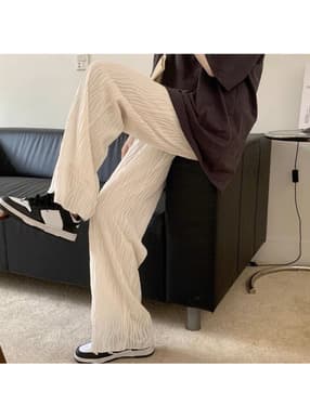 ウェーブジャガードワイドパンツ