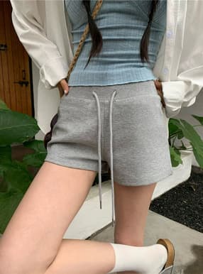 ウエストリブショートパンツ