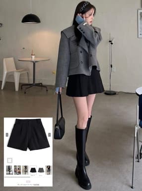 タックショートパンツ