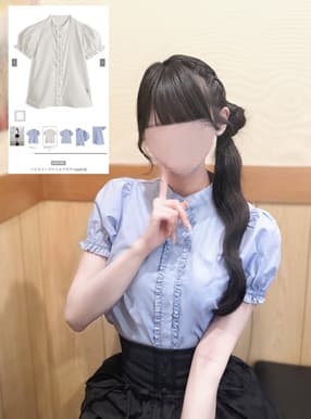 パフスリーブフリルブラウス