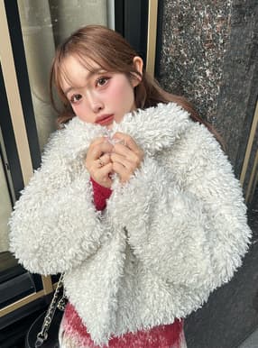 2Way襟プードルファーコート