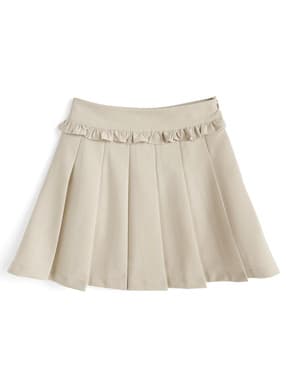 インパン裏地付フリルプリーツミニスカート