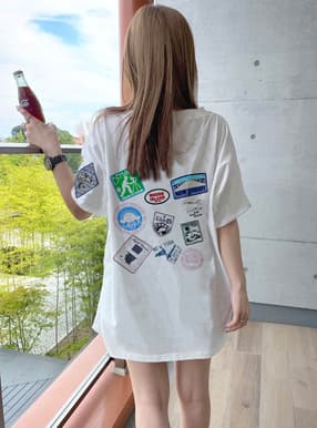 ワッペン刺繍ビッグTシャツ